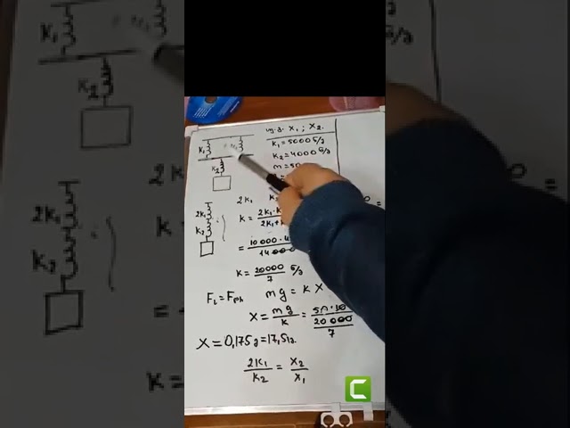ამოცანა დრეკადობის ძალასა და სიხისტეების შეკრებაზე